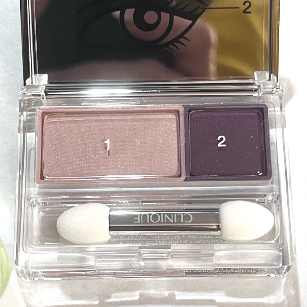 CLINIQUE ALL ABOUT SHADOW DUO EYE SHADOW JAMMIN .07 OZ / 2.2 G FULL SIZE NIB - Picture 3 of 6